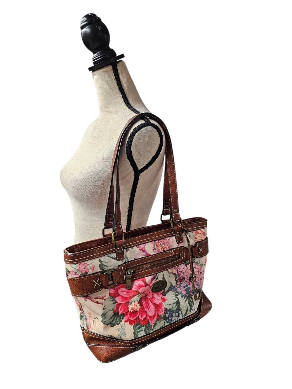 BOC Born Of Concept Cottagecore Shoulderbag 3 Section Tote Garden Party Vinyl